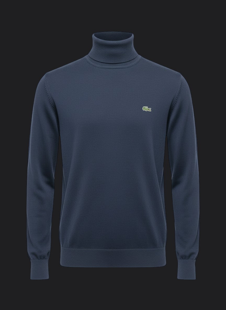 056. Lacoste Rollkragen Blau Pullover/Sweatshirts Herren