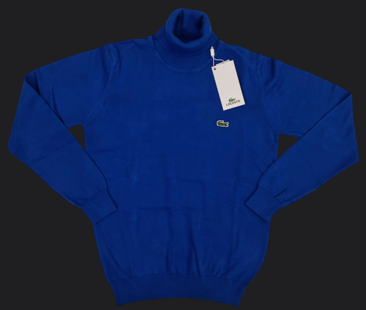 026. Lacoste Rollkragen Sax-Blau Pullover/Sweatshirts Herren