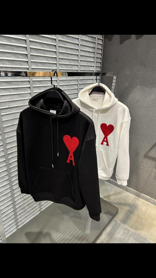 Ami Paris Big-Logo embroidered drawstring Hoodie Herren