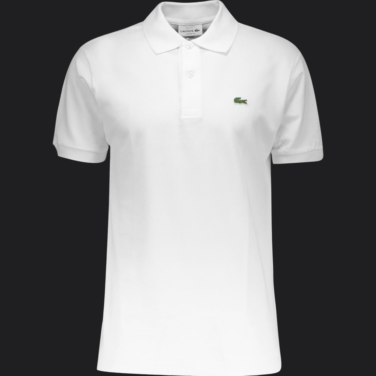 035. Lacoste L.12.12 Weiß Polo T-Shirt Herren