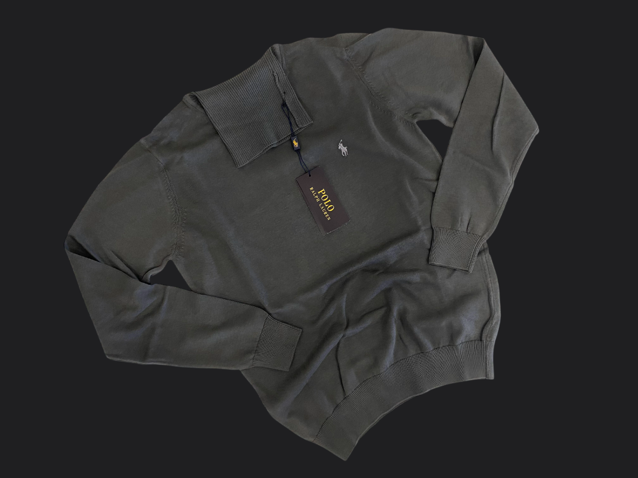 003. Ralph Lauren Dark-Grey Rollkragen Pullover/Sweatshirts Herren