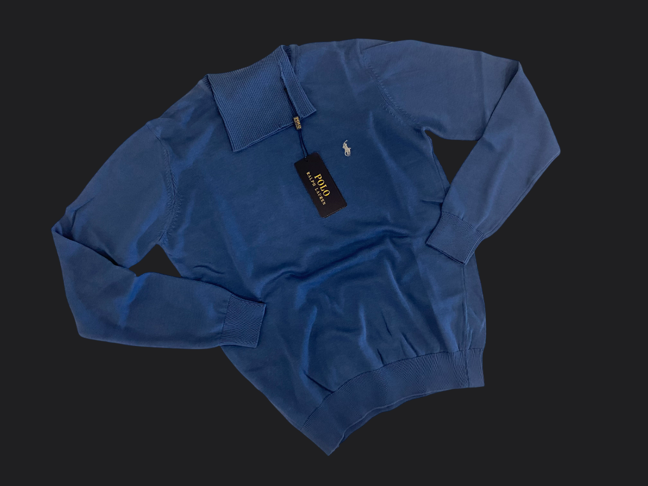 014. Ralph Lauren Rollkragen Azure-Blau Pullover/Sweatshirts Herren