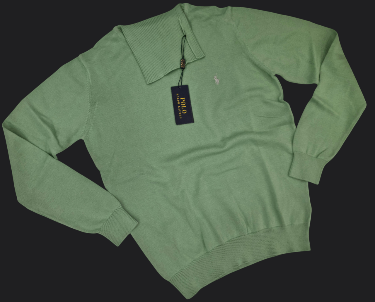 009. Ralph Lauren Mint-Grün Rollkragen Pullover/Sweatshirts Herren