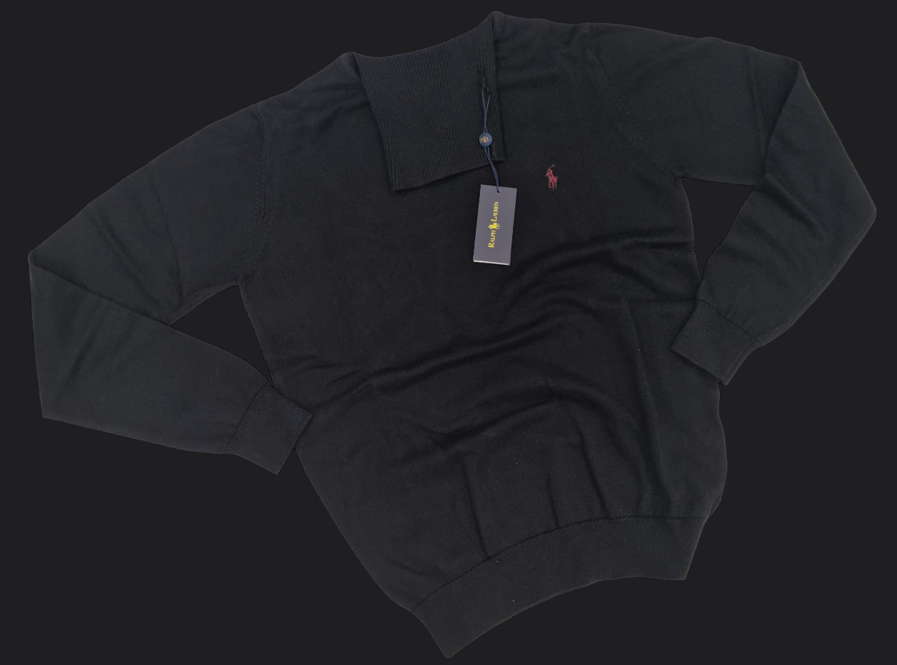 006. Ralph Lauren Schwarz Rollkragen Pullover/Sweatshirts Herren
