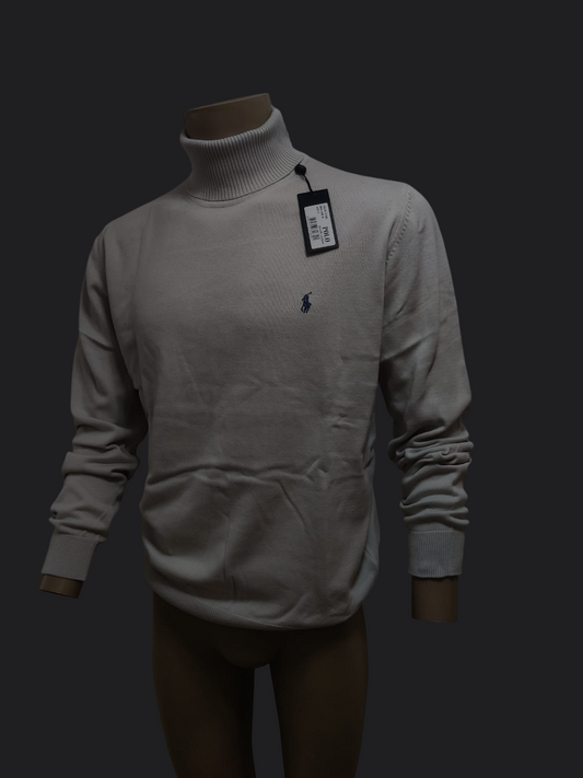 001. Ralph Lauren Beige Rollkragen Pullover/Sweatshirts Herren