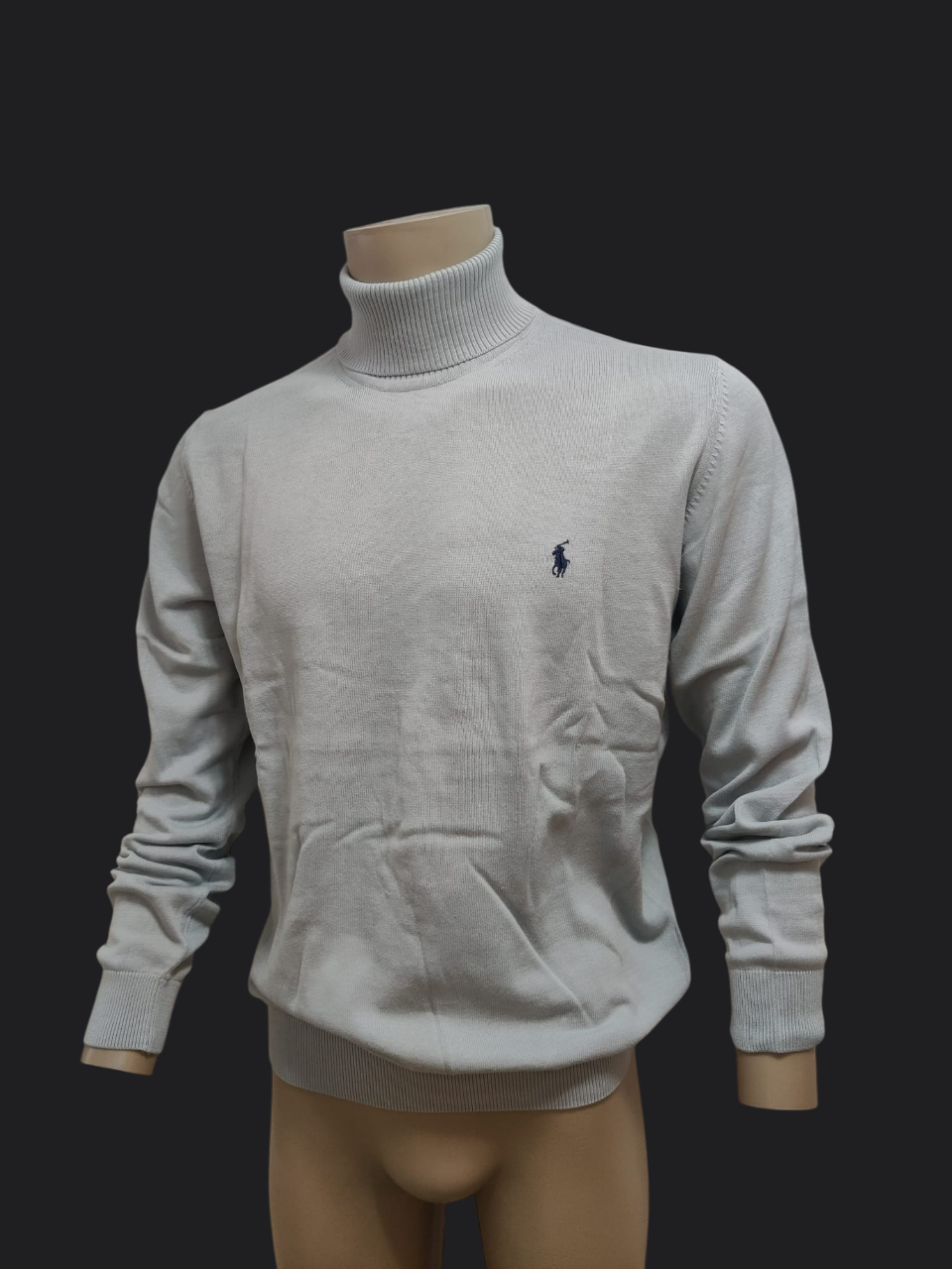 002. Ralph Lauren Hell-Grau Rollkragen Pullover/Sweatshirts Herren