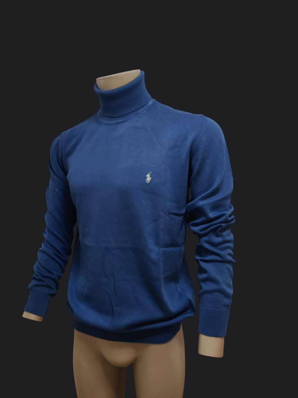014. Ralph Lauren Rollkragen Azure-Blau Pullover/Sweatshirts Herren