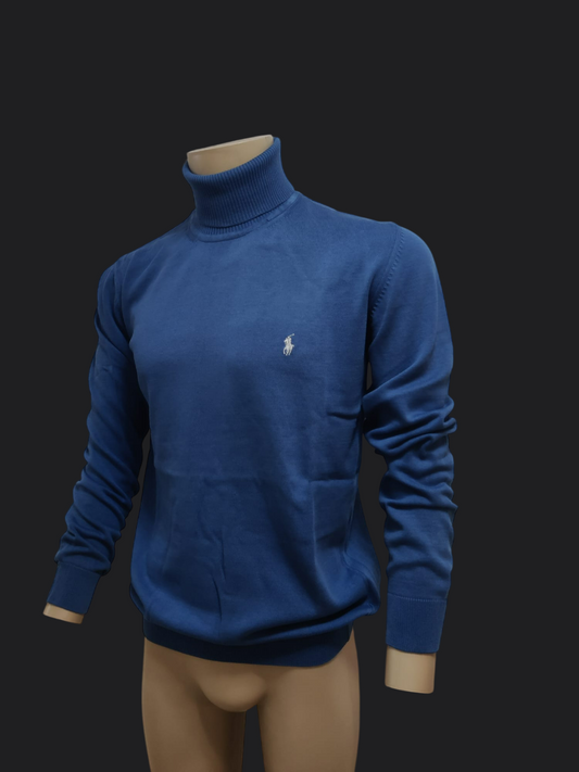 014. Ralph Lauren Rollkragen Azure-Blau Pullover/Sweatshirts Herren