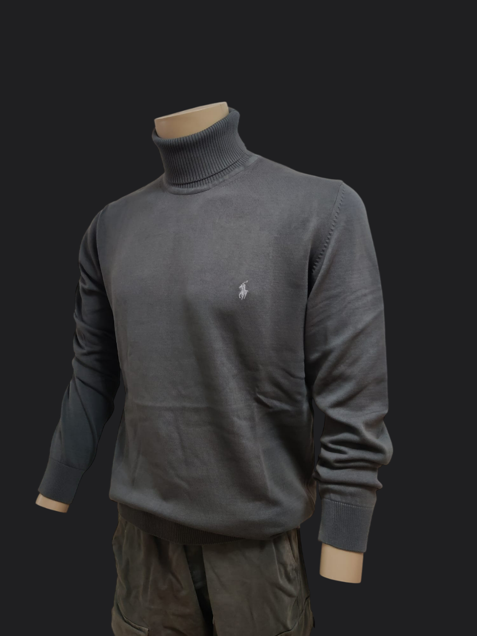 003. Ralph Lauren Dark-Grey Rollkragen Pullover/Sweatshirts Herren