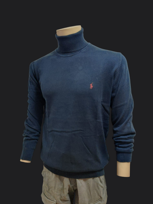 010. Ralph Lauren Marine-Dunkelblau Rollkragen Pullover/Sweatshirts Herren
