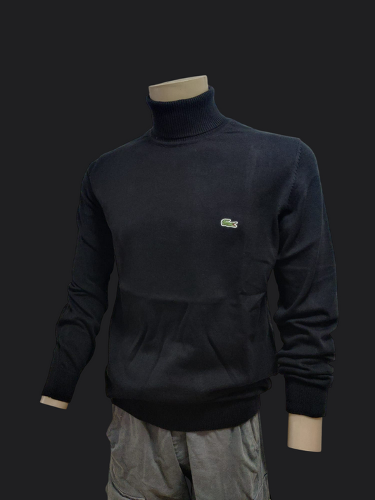 029. Lacoste Rollkragen Schwarz Pullover/Sweatshirts Herren