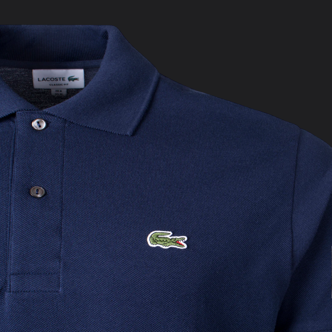 032. Lacoste L.12.12 Navy-Blau Polo T-Shirt Herren