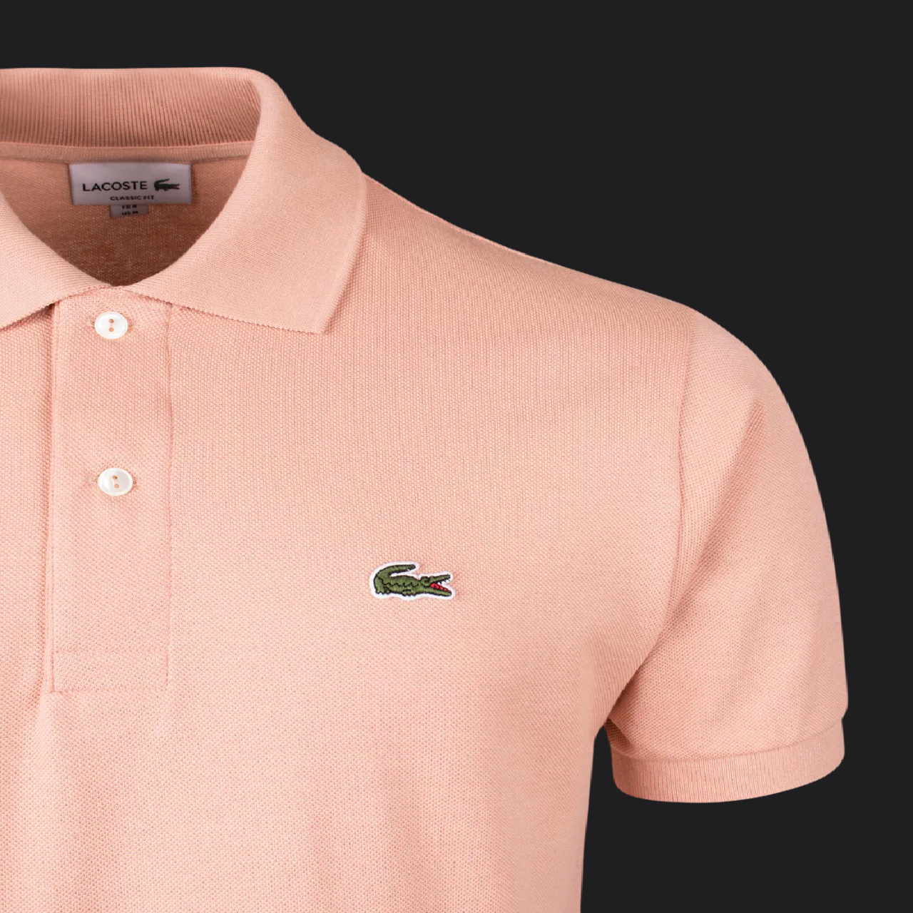 041. Lacoste L.12.12 Lachs Polo T-Shirt Herren