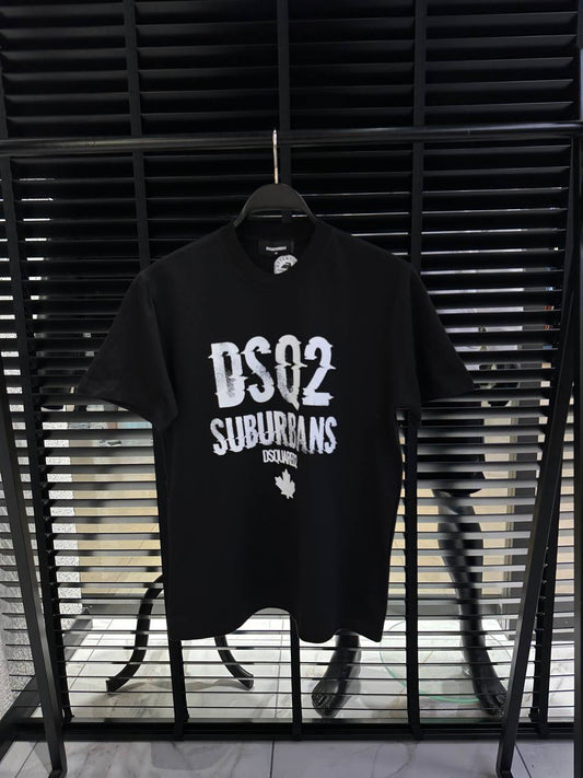 DSquared2 Suburbans Logo-Print Herren T-Shirt Schwarz