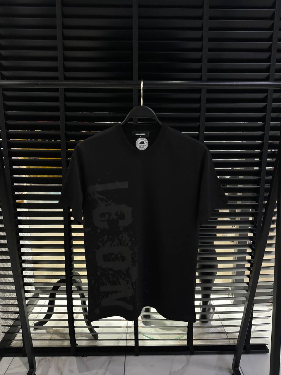 DSquared2 Icon Splash Front Logo-Print Herren T-Shirts Schwarz