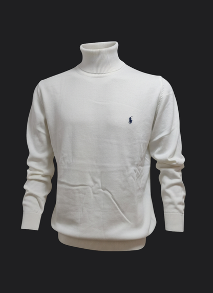 004. Ralph Lauren Elfenbein-Ecru Rollkragen Pullover/Sweatshirts Herren