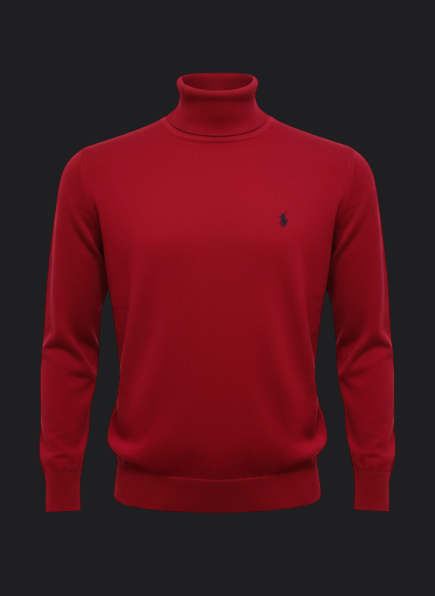 008. Ralph Lauren Wine-Rot Rollkragen Pullover/Sweatshirts Herren
