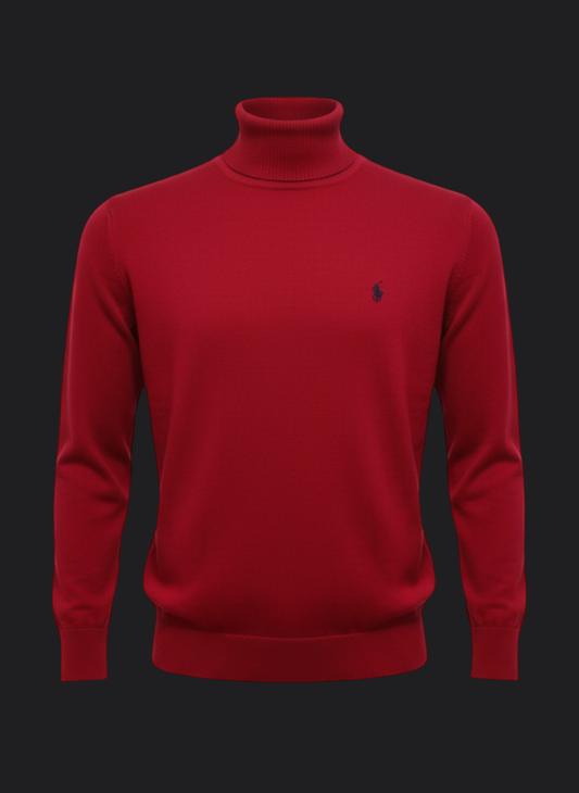 008. Ralph Lauren Wine-Rot Rollkragen Pullover/Sweatshirts Herren