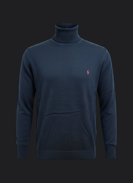 010. Ralph Lauren Marine-Dunkelblau Rollkragen Pullover/Sweatshirts Herren
