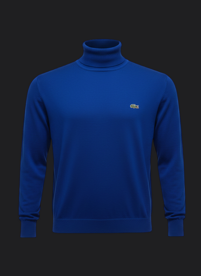 026. Lacoste Rollkragen Sax-Blau Pullover/Sweatshirts Herren