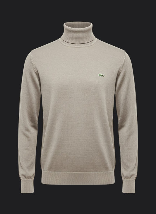 050. Lacoste Rollkragen Stone Pullover/Sweatshirts Herren