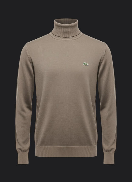 052. Lacoste Rollkragen Braun Pullover/Sweatshirts Herren