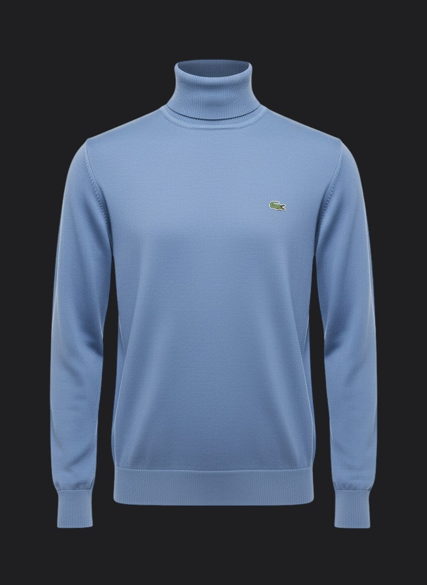 055. Lacoste Rollkragen HellBlau Pullover/Sweatshirts Herren