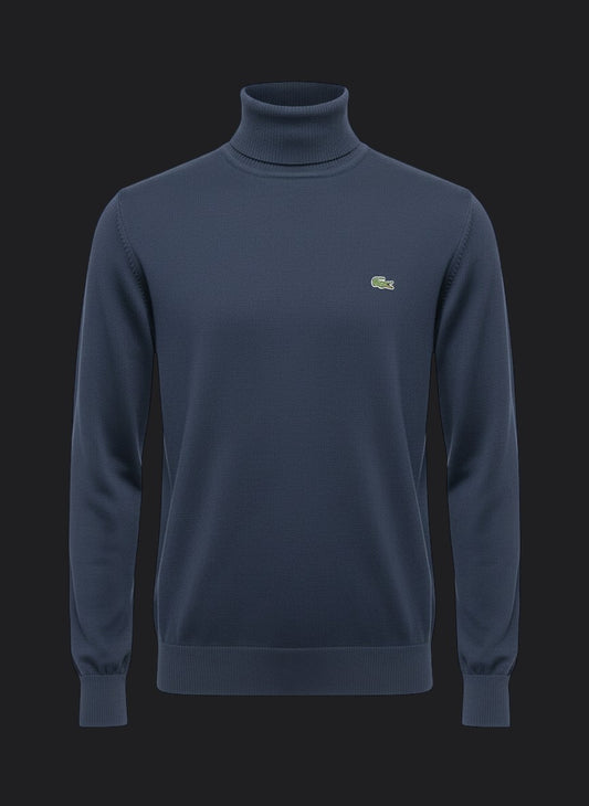 056. Lacoste Rollkragen Blau Pullover/Sweatshirts Herren