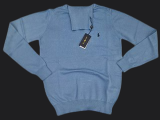 007. Ralph Lauren Hell-Blau Rollkragen Pullover/Sweatshirts Herren