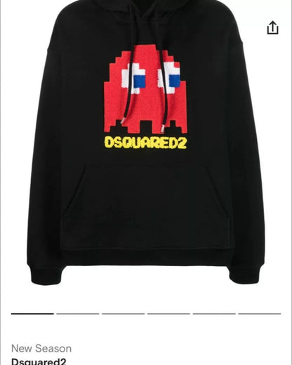 Dsquared2 Cartoon Stick Hoodie Schwarz Herren