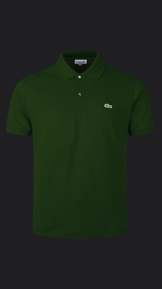 033. Lacoste L.12.12 Dunkel-Grün Polo T-Shirt Herren