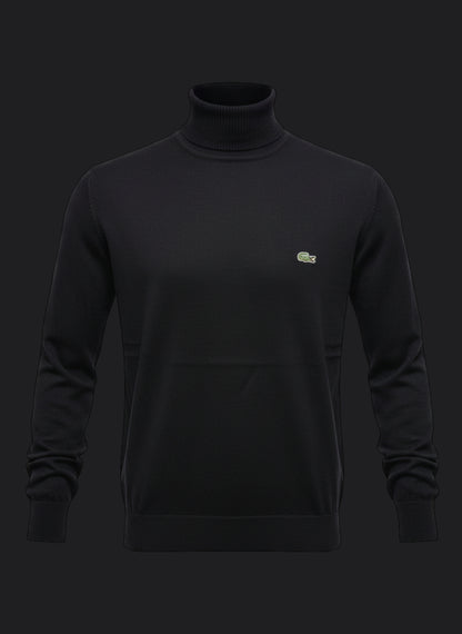 029. Lacoste Rollkragen Schwarz Pullover/Sweatshirts Herren