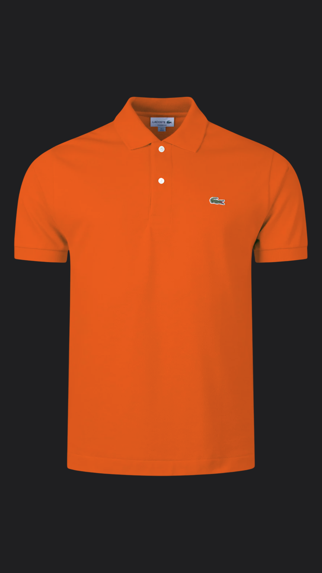 043. Lacoste L.12.12 Safran-Orange Polo T-Shirt Herren