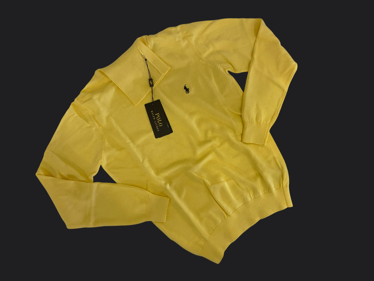 012. Ralph Lauren Gelb Rollkragen Pullover/Sweatshirts Herren