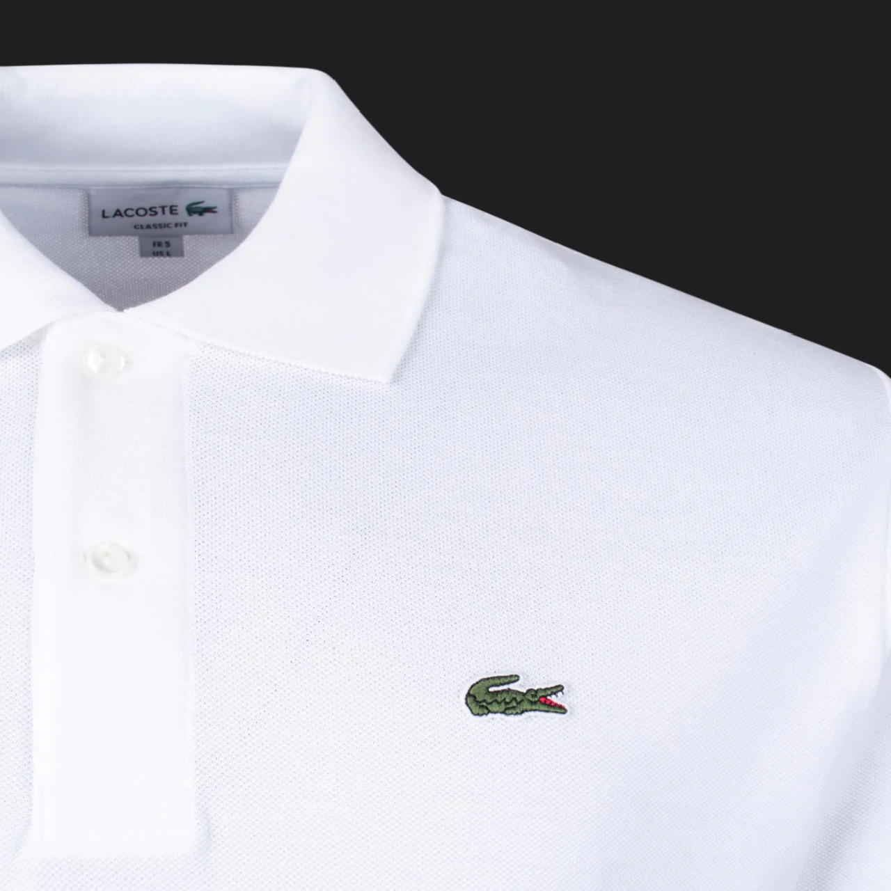 035. Lacoste L.12.12 Weiß Polo T-Shirt Herren