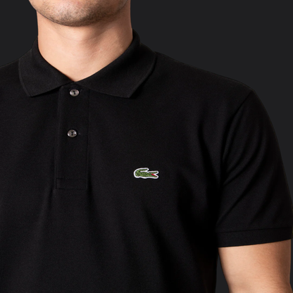 030. Lacoste L.12.12 Schwarz Polo T-Shirt Herren
