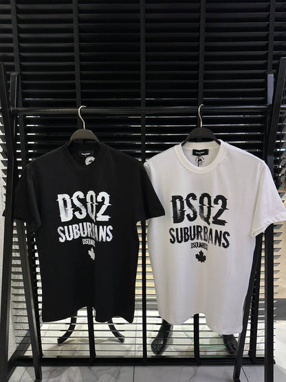 DSquared2 Suburbans Logo-Print Herren T-Shirt Schwarz