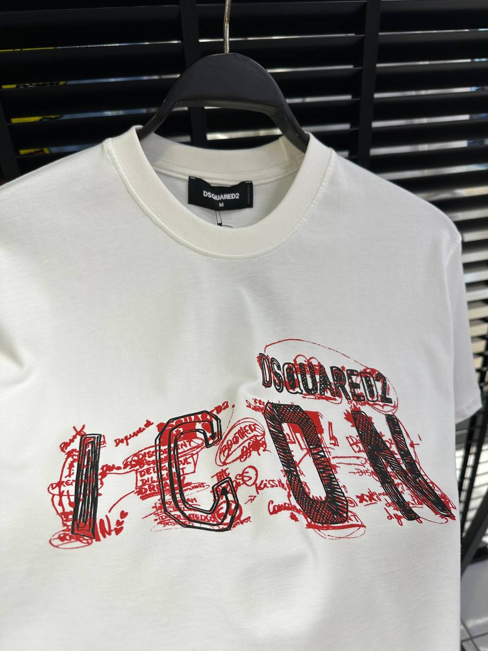 DSquared2 Icon Logo-Print Herren T-Shirt Weiß