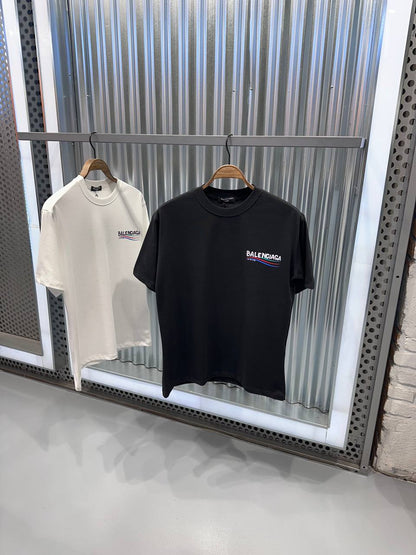 Balenciaga OVERSIZE Tour Eiffel Back-Print Herren T-Shirt Schwarz