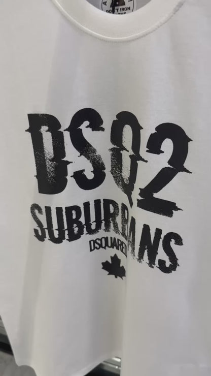 DSquared2 Suburbans Logo-Print Herren T-Shirt Schwarz